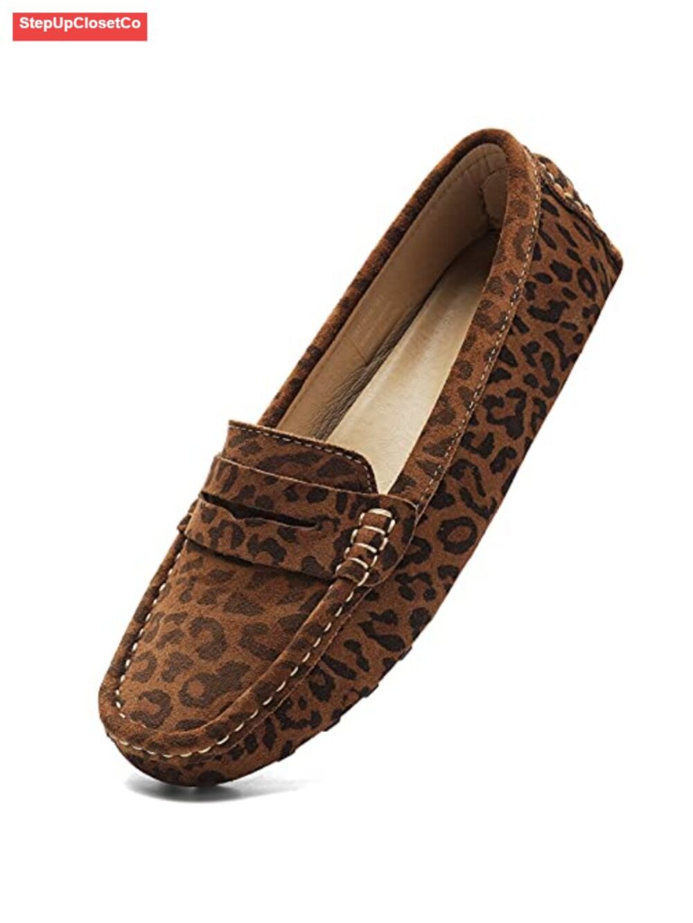 Suede Leather Casual Penny Loafers Retro Mocc Slip-On Boat Shoes